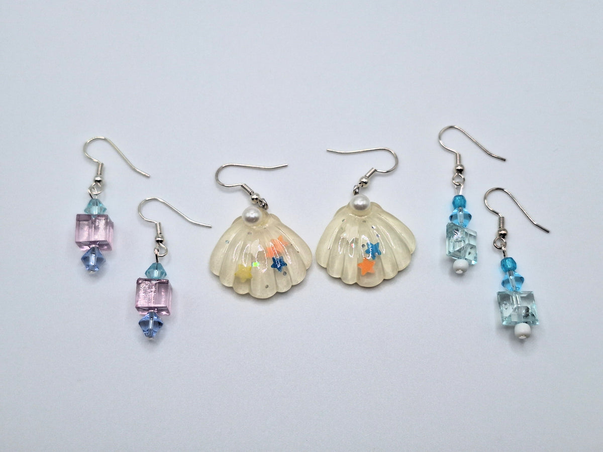 Set of Three Earrings Ocean Collection