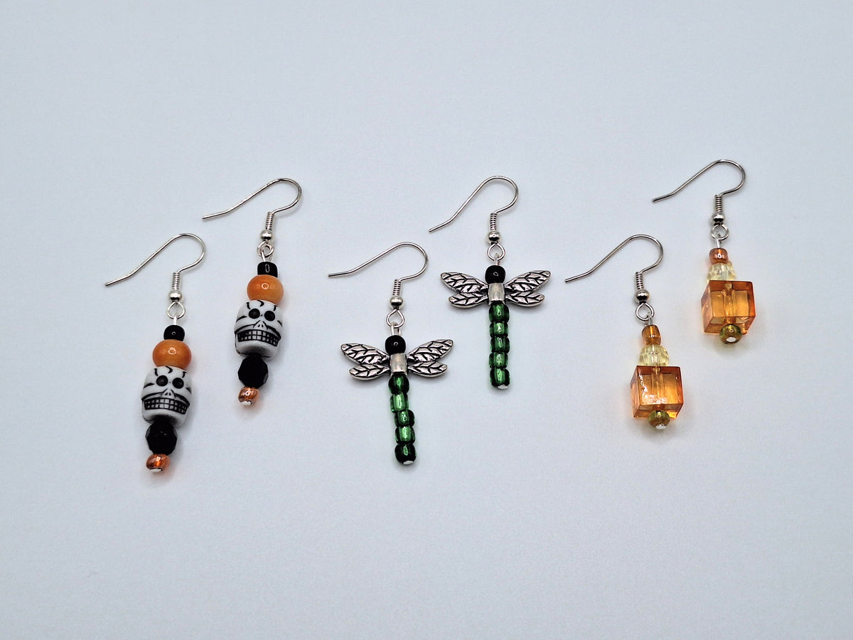 Set of Three Earrings Nature Collection