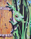 Frog on Bamboo