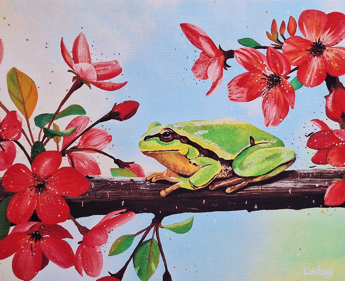 Frog in the Flowers