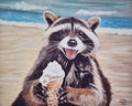 Raccoon with an Ice Cream